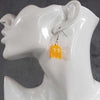 Orange Pacman Ghost Earrings