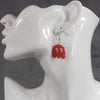 Load image into Gallery viewer, Red Pacman Ghost Earrings