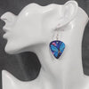 Load image into Gallery viewer, Blue Butterfly Guitar Pick Earrings- Top