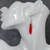 Clear Red Cosplay Crystal Earrings