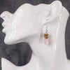 Load image into Gallery viewer, Crushed Rose Quartz Jars Earrings