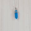 Load image into Gallery viewer, Bright Blue Cosplay Crystal Necklace