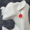 Load image into Gallery viewer, Red Lucky Dice Earrings