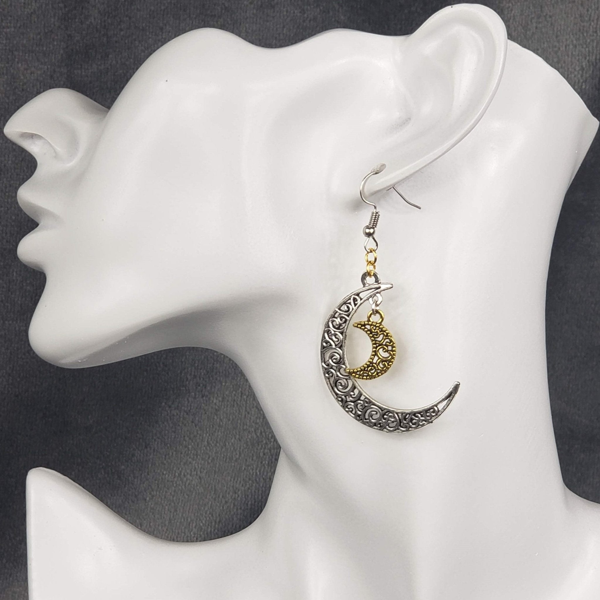 Double Crescent Moon Earrings