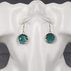 Light Blue and Green Full Moon Earrings