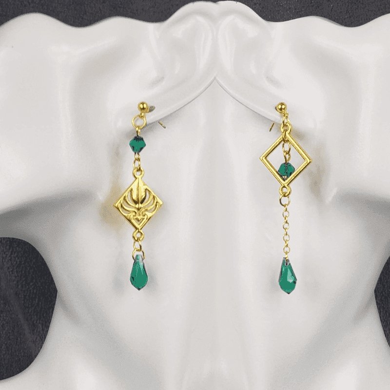 Dark Green Genshin Impact Earrings