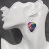 Purple Galaxy Guitar Pick Earrings- Top