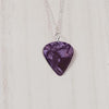 Purple Guitar Pick Necklace