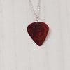Load image into Gallery viewer, Red Guitar Pick Necklace