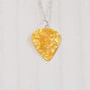 Load image into Gallery viewer, Yellow Guitar Pick Necklace