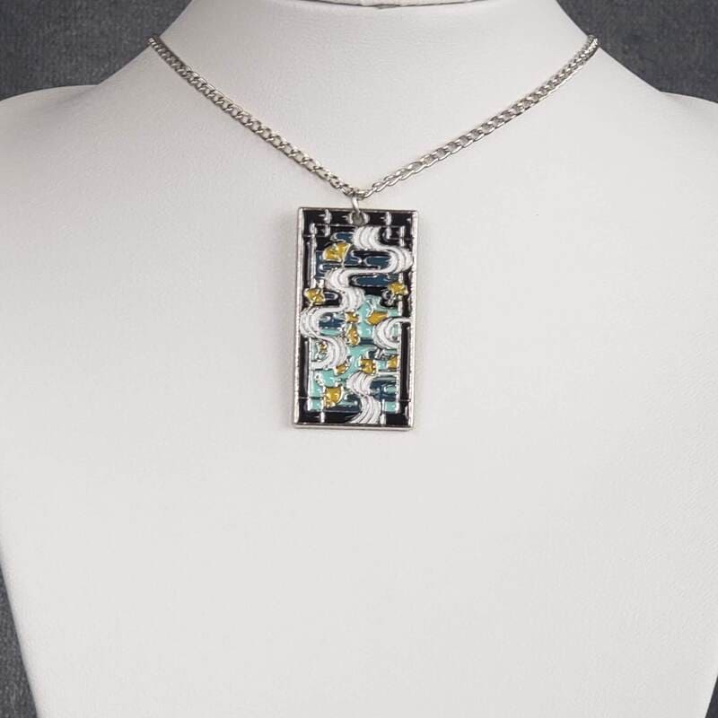 Metal Mamoko Hanafuda Necklace