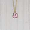 Pink PacMan Ghost Necklace
