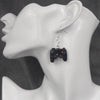 Black Plastic Controller Earrings on French Hooks