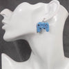 Load image into Gallery viewer, Blue Plastic Controller Earrings on Dropped Posts