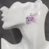 Load image into Gallery viewer, Purple Plastic Controller Earrings on Dropped Posts