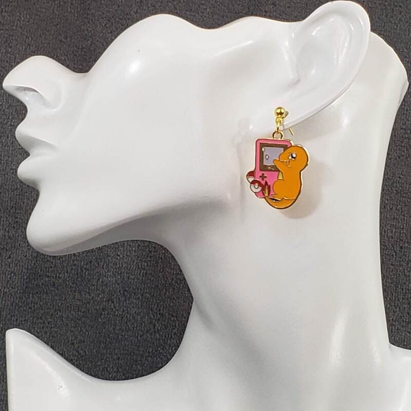 Charizard and Gameboy Charm Earrings
