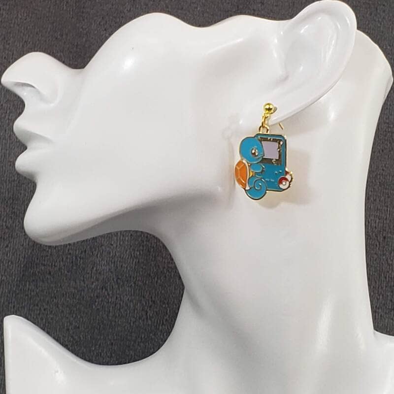 Squirtle and Gameboy Charm Earrings