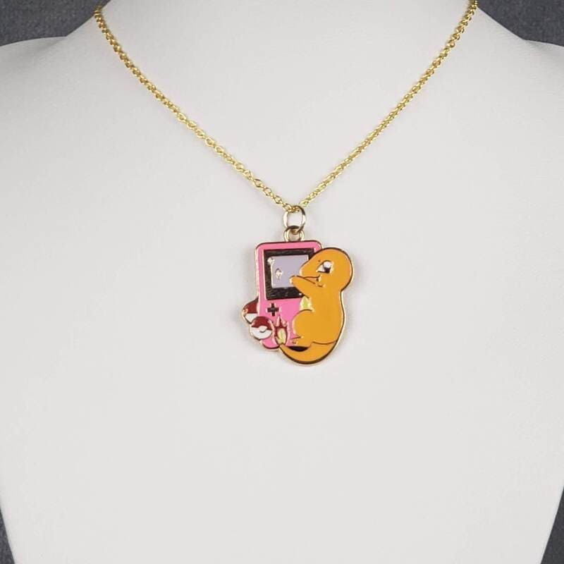 Charmander and Gameboy Custom Necklace