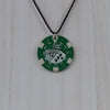 Green Poker Chip Necklace