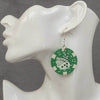 Load image into Gallery viewer, Green Poker Chip Earrings