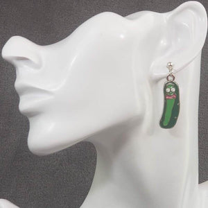 Pickle Rick Charm Earrings