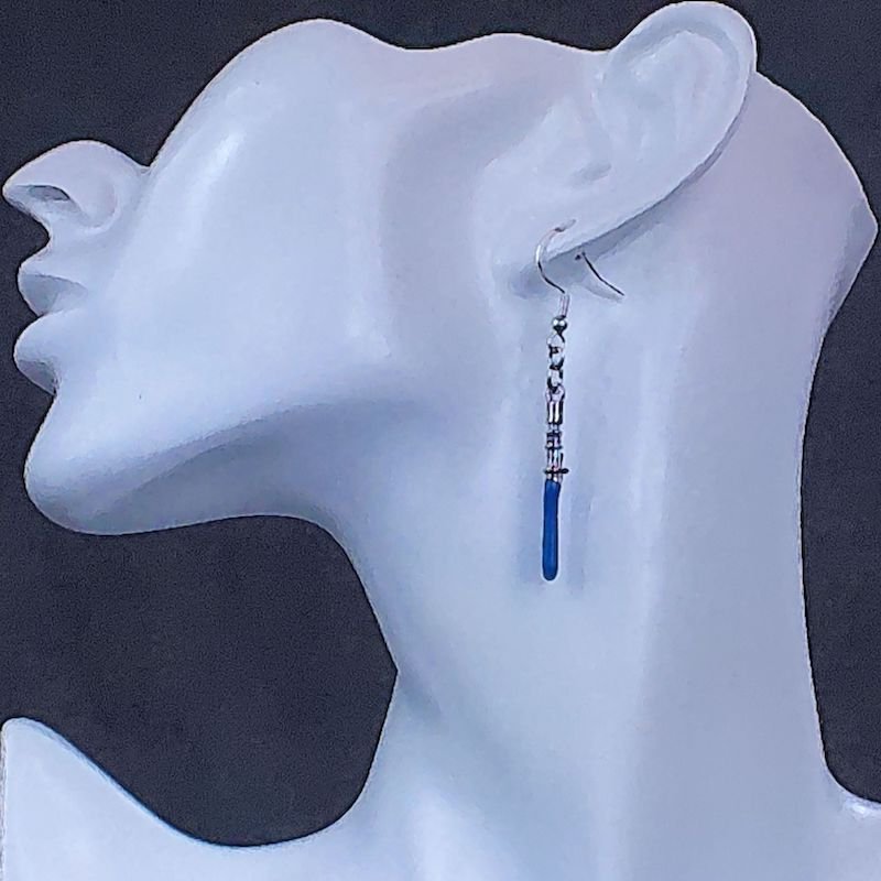 Blue Lightsaber Earrings