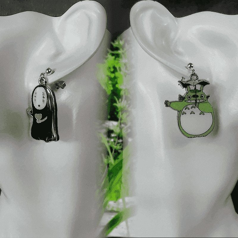 Studio Ghibli Totoro and No Face Earrings