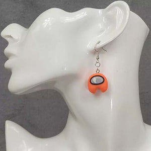 Orange Among Us Gaming Earrings