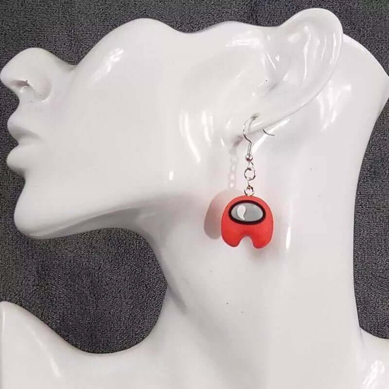 Red Among Us Gaming Earrings