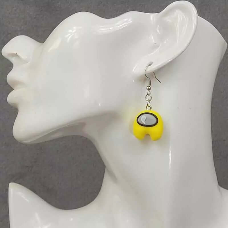 Yellow Among Us Gaming Earrings